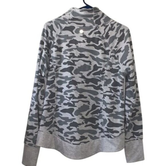 90 Degree By Reflex Womens Camouflage Print Cowl Neck Pullover Sweatshirt L - Picture 7 of 9